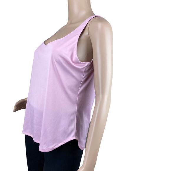 Cache Women's Pink Sleeveless Scoop Neck Curved Hem Pullover Tank Top Size M - Picture 2 of 5
